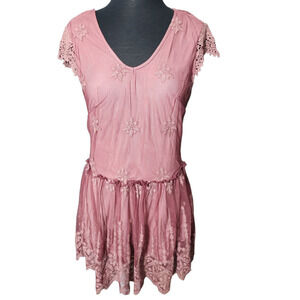 Indigo Thread Co. Sleeveless dress embroidered sz XS